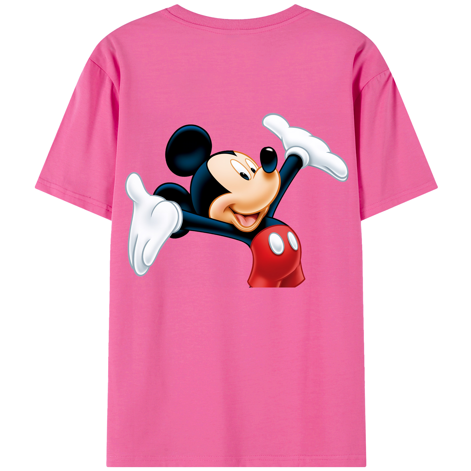 （画像用） ミッキーマウス Mickey Mouse レディース半袖Tシャツ(バックプリント)